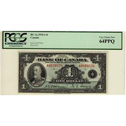 1935 $1 BC-1a A0870578 PCGS UNC64PPQ