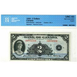 1935 $2 BC-3 #A4831534 CCCS UNC65