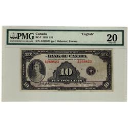 1935 $10 A269823 BC-7 PMG VF20