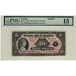1935 $20 BC-9a A026186 PMG F15