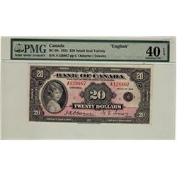 1935 $20 BC-9b A128867 PMG EF40 EPQ