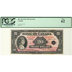 1935 $20 BC-9b A227304 PCGS UNC62