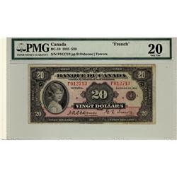 1935 $20 BC-10 F012713 PMG VF20
