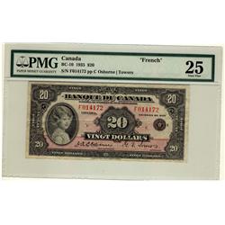 1935 $20 BC-10 F014172 PMG  VF25