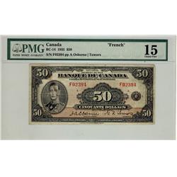 1935 $50 BC-14 F02394 PMG F15