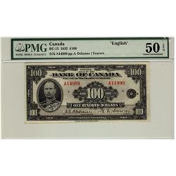 1935 $100 BC-15 A14999 PMG AU50EPQ