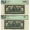 Image 1 : 1937 $1 BC-21c D/M1347534, BC-21d U/N8241085 both PCGS UNC63PPQ