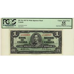 1937 $1 BC-21c O/M1445909 PCGS AU55 App