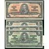 Image 1 : 1937 $1 BC-21c.  Lot of 3 notes, two of which are consecutive UNC notes #EM8683705/706.  Also includ
