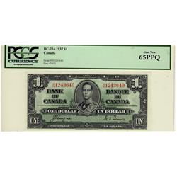 1937 $1 BC-21d H/N1243640 PCGS UNC65PPQ