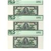 Image 1 : 1937 $1 BC-21d PCGS UNC64 PPQ.  Lot of 3 notes.