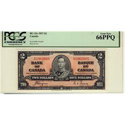 1937 $2 BC-22c E/R1962605 PCGS UNC66PPQ