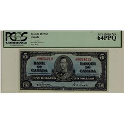 1937 $5 BC-23b J/C0654213 PCGS UNC64PPQ
