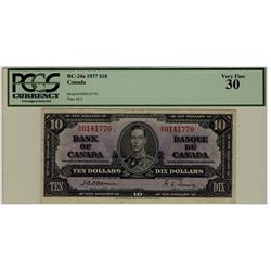 1937 $10 BC-24a A/D0141770 PCGS VF30