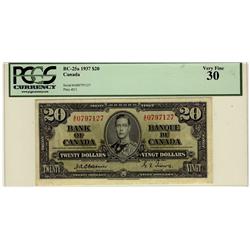 1937 $20 BC-25a A/E0797127 PCGS VF30