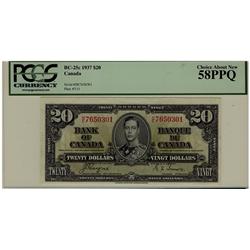 1937 $20 BC-25c H/E7650301 PCGS AU58PPQ