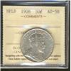 Image 1 : Nfld 1908 50¢ ICCS AU58.