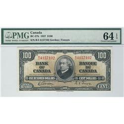 1937 $100 BC-27b #BJ4157102 PMG Choice UNC64 EPQ.