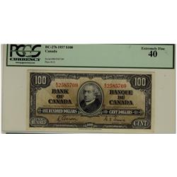 1937 $100 BC-27b B/J2585709 PCGS EF40