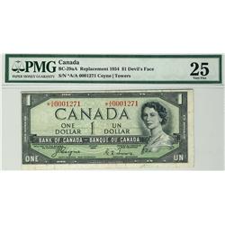 1954 $1 *A/A0001271 BC-29aA PMG VF25