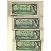 Image 1 : 1954 $1 37bA #*IF, *BM(5), 1954 $1 BC-37b #1999999 & 1867-1967 $1 15 UNC notes and one circ.  1954 i