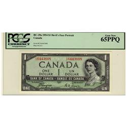1954 $1 BC-29a C/A6443608 PCGS UNC65PPQ