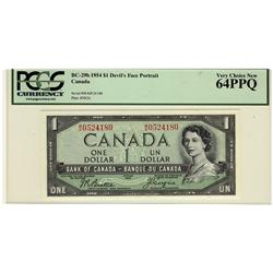1954 $1 BC-29b M/A0524180 PCGS UNC64PPQ