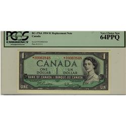 1954 $1 BC-37bA *S/O0063848 PCGS UNC64PPQ