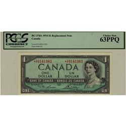 1954 $1 BC-37dA *X/F0141983 PCGS UNC63PPQ