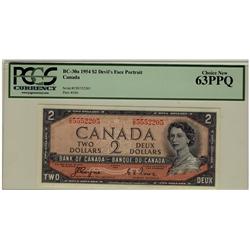 1954 $2 BC-30a C/B5552205 PCGS UNC63PPQ