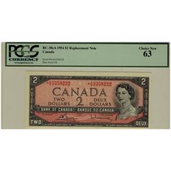 1954 $2 BC-38cA *A/G3358222 PCGS UNC63