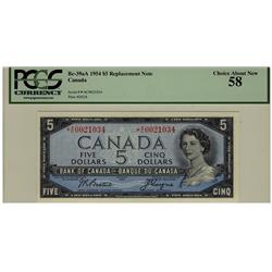 1954 $5 BC-39aA *A/C0021034 PCGS AU58