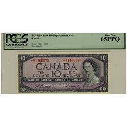 1954 $10 BC-40bA *B/D1466575 PCGS UNC65PPQ