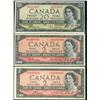 Image 1 : 1954 $20 BC-33a, $2 BC-38bA #*RR & BC-38cA #*AG3449236.  Lot of 3 notes.  VF to EF.