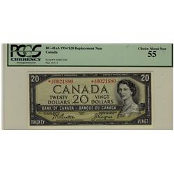 1954 $20 BC-41aA  *A/E0021880 PCGS AU55