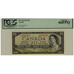 1954 $20 BC-41b A/W5091083 PCGS UNC66PPQ