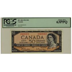 1954 $50 BC-42b B/H0400303 PCGS UNC63PPQ