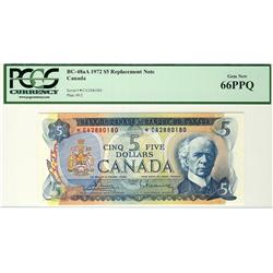 1972 $5 BC-48aA *CA2880180 PCGS UNC66PPQ