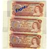Image 1 : 1974 $2 BC-47aA #*BC, #*RA6526757 & BC-47a.  Lot of 3 notes AU to UNC.