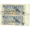 Image 1 : 1986 $5 BC-56aA-i #ANX0087297 &  30606688.  Lot of 2 notes, both are considered UNC.