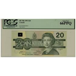 1991 $20 BC-58a EIH0449019 PCGS UNC66PPQ