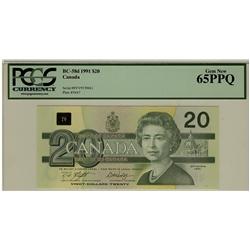 1991 $20 BC-58d EVV9539041 PCGS UNC65PPQ