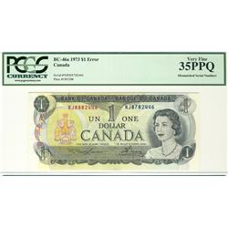 ERROR 1973 $1 BC-46a Mismatched Serial Numbers N/J8882446 N/J8782446 PCGS VF35PPQ