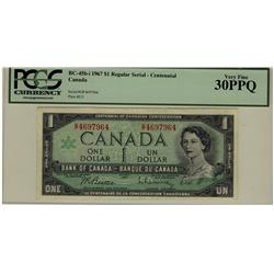 Radar 1967 $1 BC-45b-i G/P4697964 PCGS VF30PPQ