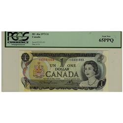 Radar 1973 $1 BC-46a IV3331333 PCGS UNC65PPQ