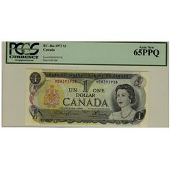 Radar 1973 $1 BC-46a MD8392938 PCGS UNC65PPQ