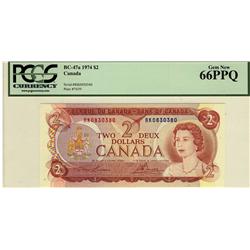 Radar 1974 $2 BC-47a RK0830380 PCGS UNC66PPQ