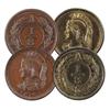 Image 1 : Anticosti Island token, 1870A 1/8 Copper, 1870A 1/8 Gilded, both Uncirculated.