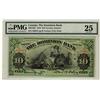 Image 1 : The Dominion Bank  1910 $10 #529012 CH-220-18-04 PMG VF25
