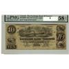 Image 1 : The Exchange Bank of Toronto 1855 $10 CH-255-10-08R PMG AU58EPQ